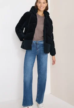 Puffer Jacke mit Cord-Mix
