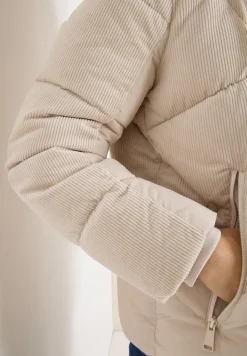 Puffer Jacke mit Cord-Mix