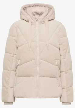 Puffer Jacke mit Cord-Mix