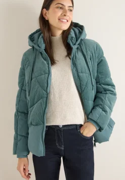 Puffer Jacke mit Cord-Mix