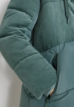 Puffer Mantel mit Cordmix