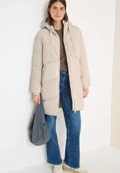 Puffer Mantel mit Cordmix