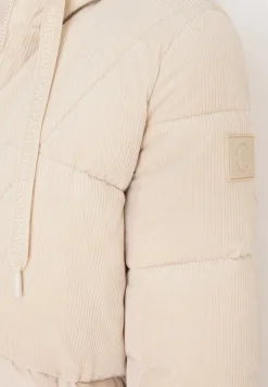 Puffer Mantel mit Cordmix