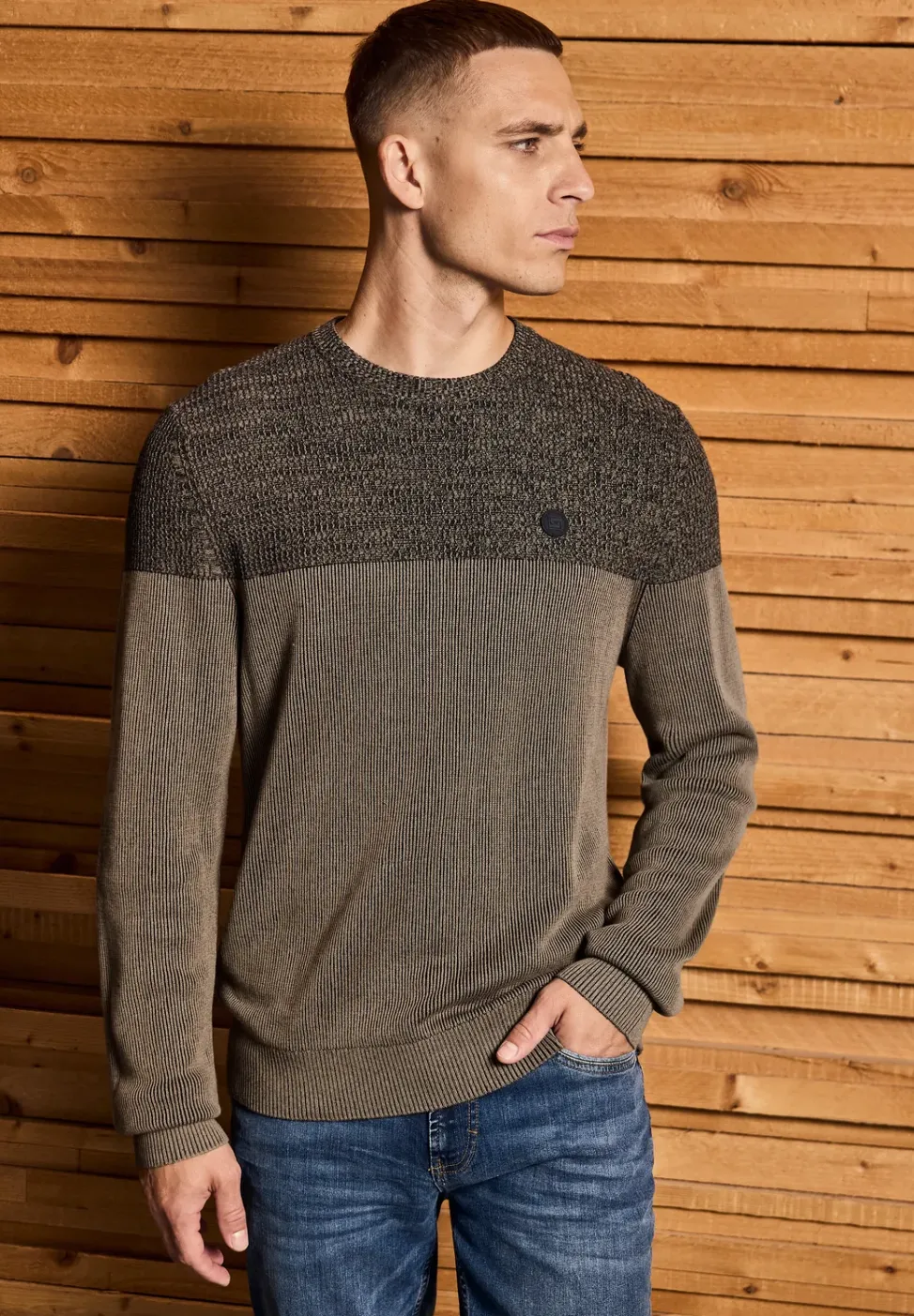 Pullover im Two-Tone Look
