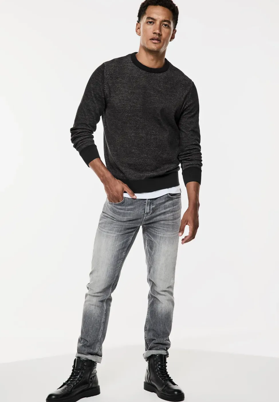 Pullover in Two Tone Optik