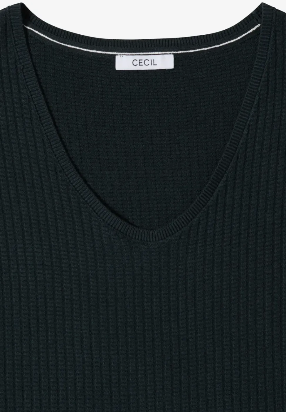 Pullover mit gerundetem V-Ausschnitt