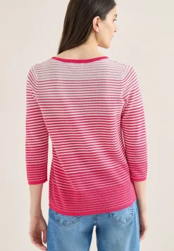 Pullover mit Rundhals und Streifen