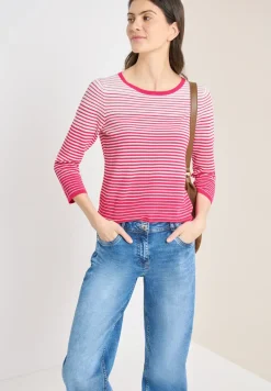 Pullover mit Rundhals und Streifen