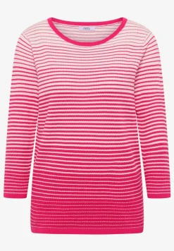 Pullover mit Rundhals und Streifen