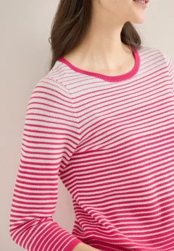 Pullover mit Rundhals und Streifen