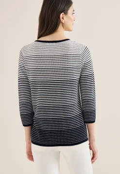 Pullover mit Rundhals und Streifen