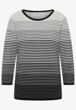 Pullover mit Rundhals und Streifen