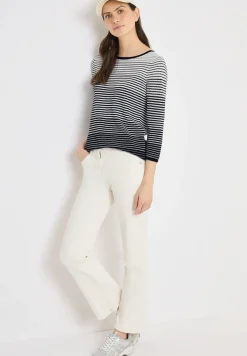 Pullover mit Rundhals und Streifen