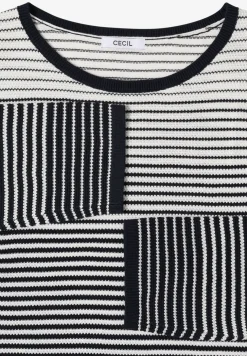 Pullover mit Rundhals und Streifen