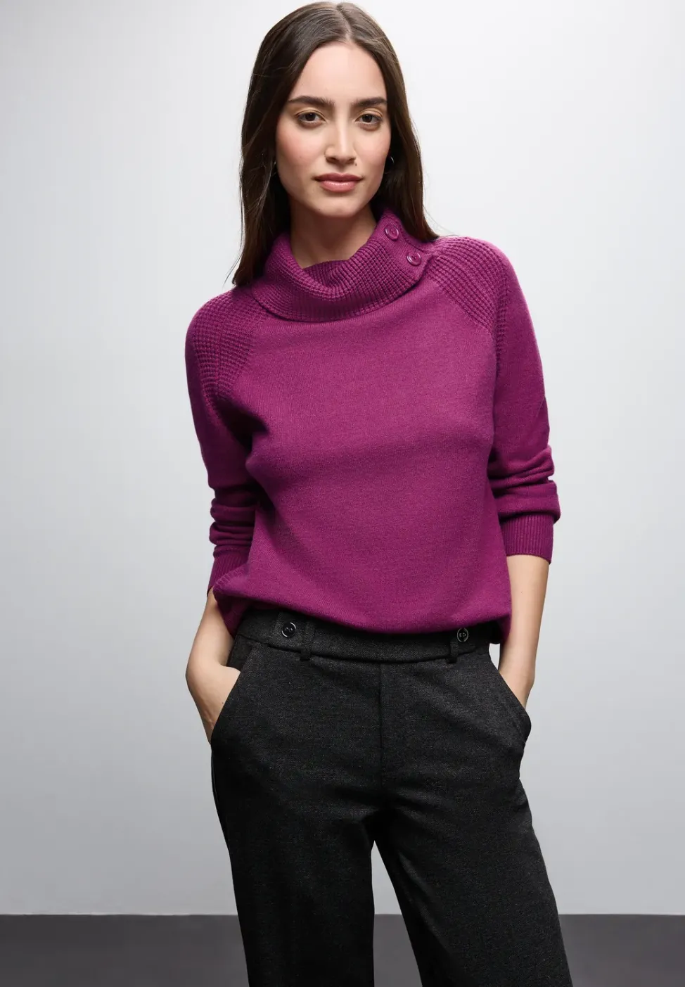 Pullover mit Stehkragen