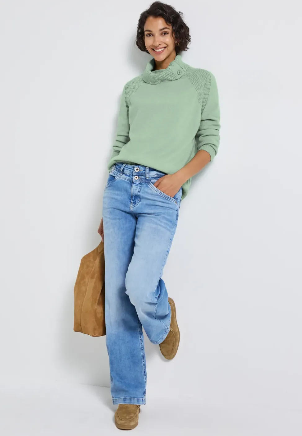 Pullover mit Stehkragen