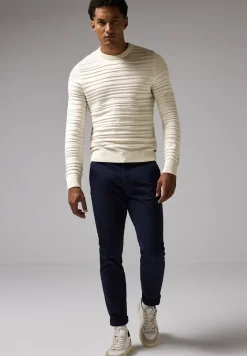 Pullover mit Strukturstreifen