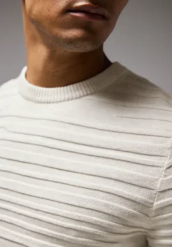 Pullover mit Strukturstreifen