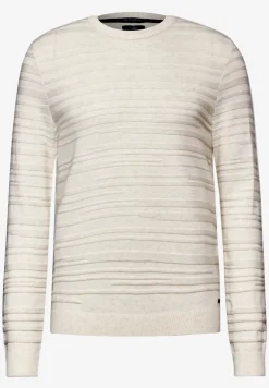 Pullover mit Strukturstreifen