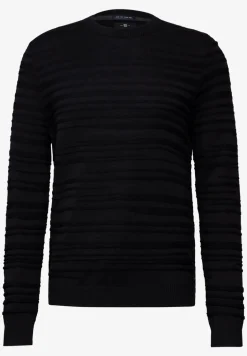 Pullover mit Strukturstreifen