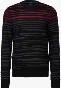 Pullover mit Strukturstreifen