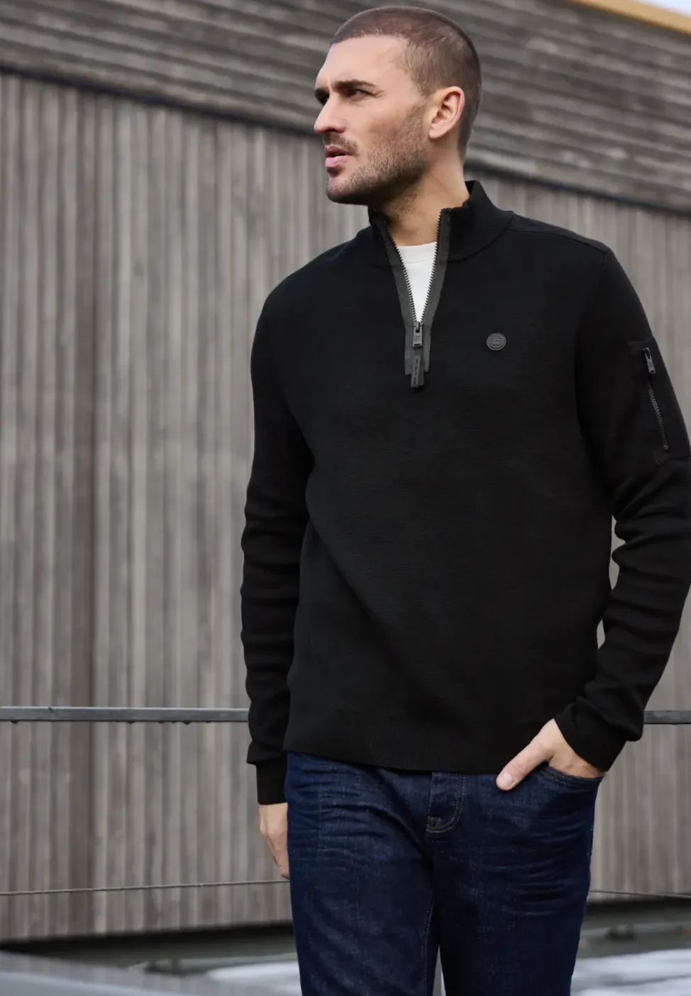 Pullover mit Troyerkragen