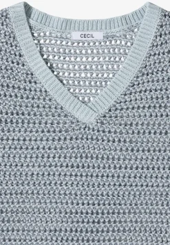 Pullover mit V-Neck und Garnmix