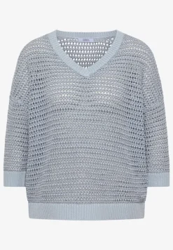 Pullover mit V-Neck und Garnmix