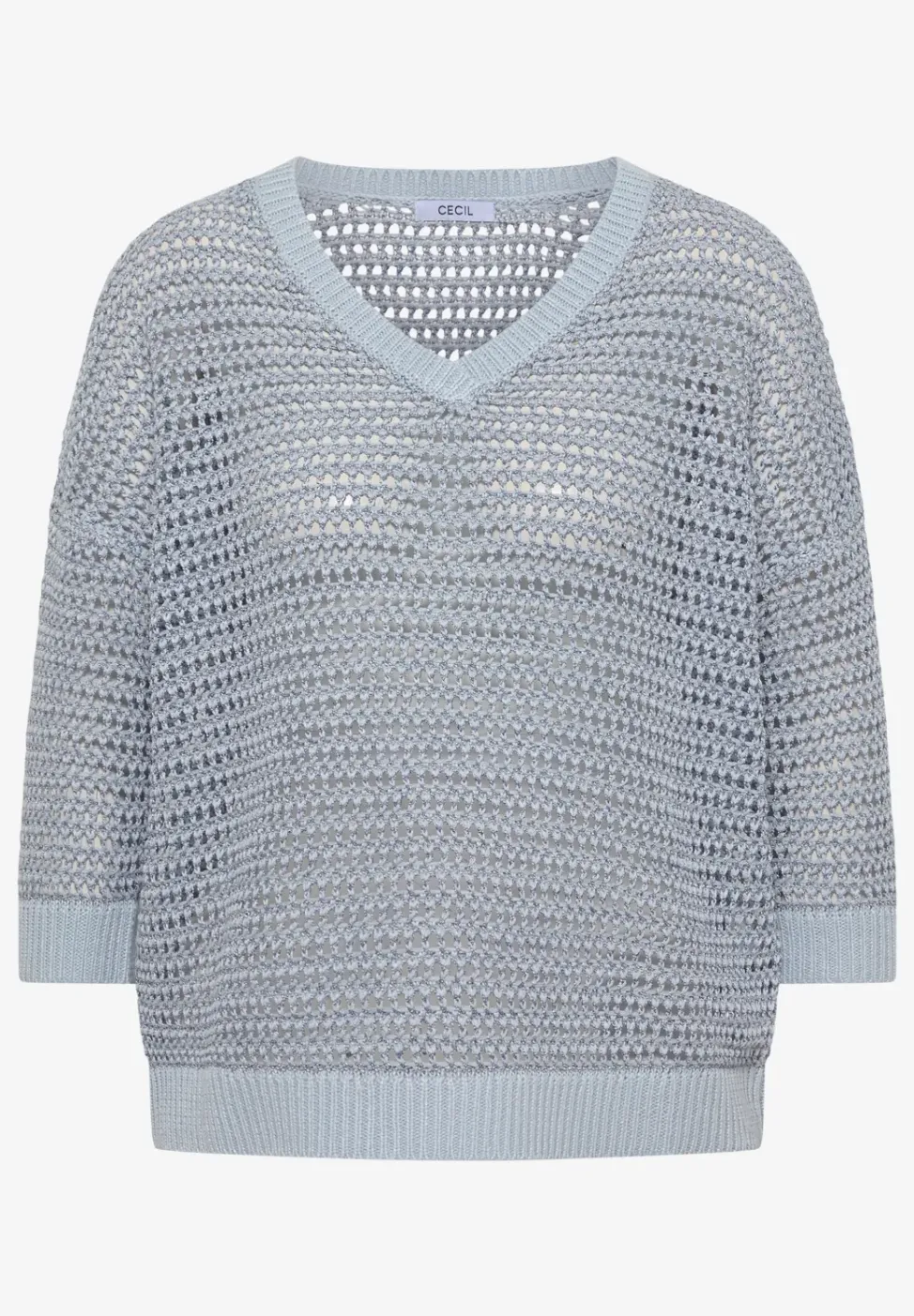 Pullover mit V-Neck und Garnmix