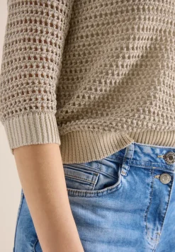 Pullover mit V-Neck und Garnmix