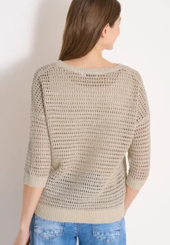Pullover mit V-Neck und Garnmix