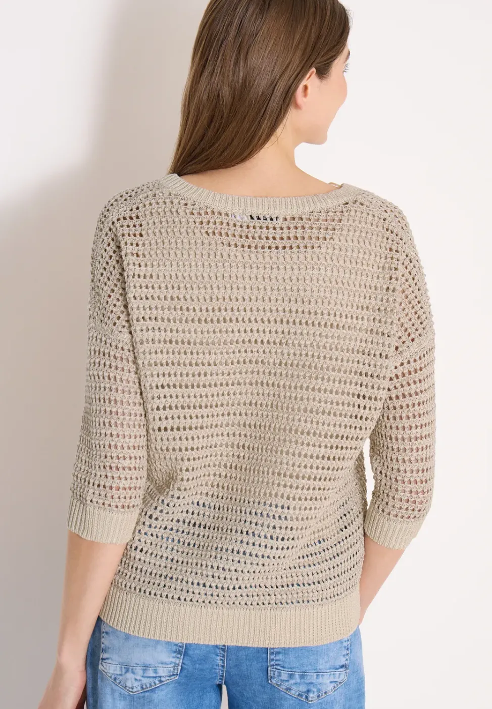 Pullover mit V-Neck und Garnmix