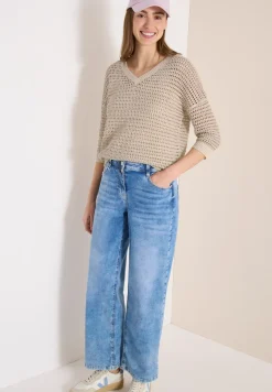 Pullover mit V-Neck und Garnmix