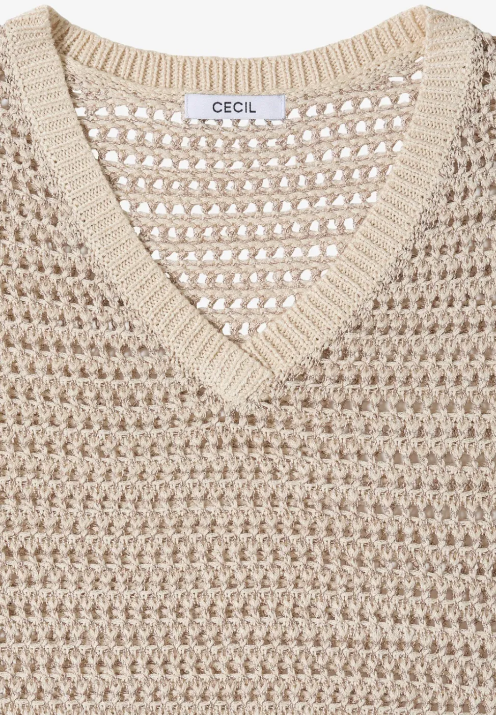 Pullover mit V-Neck und Garnmix
