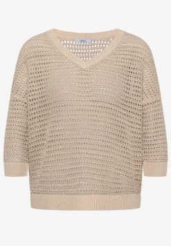 Pullover mit V-Neck und Garnmix