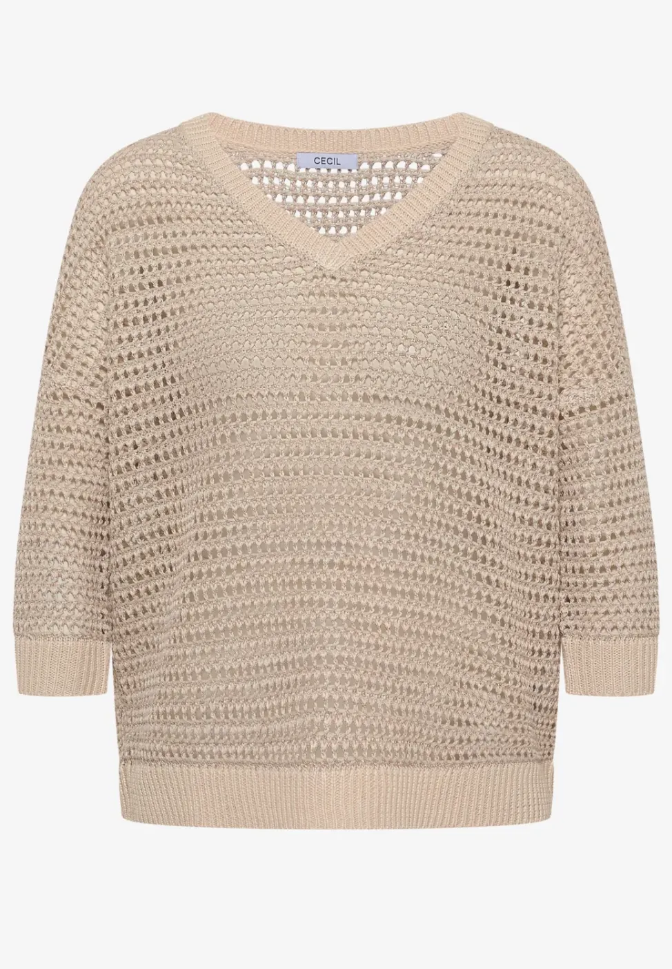 Pullover mit V-Neck und Garnmix