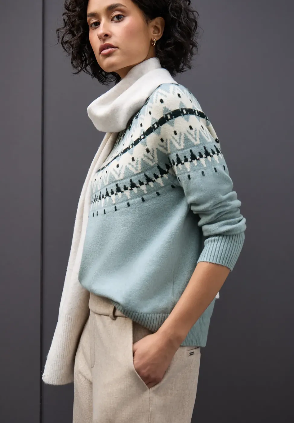 Pullover im Norweger-Look