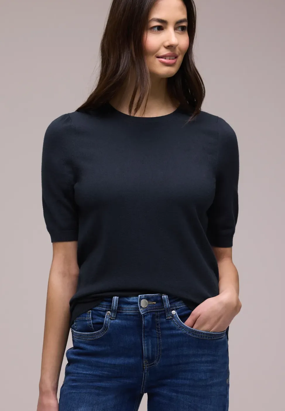 Pullover in Unifarbe