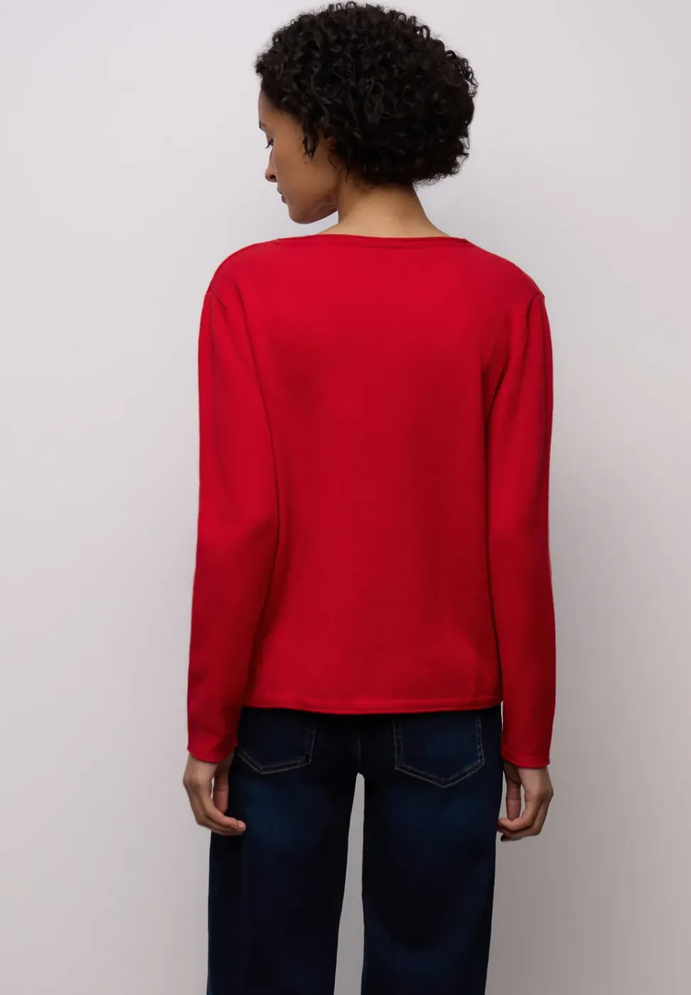 Pullover mit gerolltem Saum