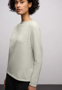 Pullover mit gerolltem Saum