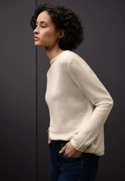 Pullover mit gerolltem Saum