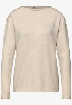Pullover mit gerolltem Saum