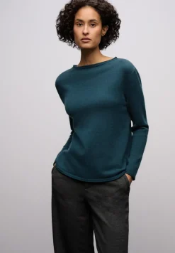 Pullover mit gerolltem Saum