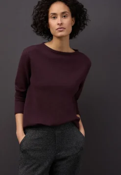 Pullover mit gerolltem Saum
