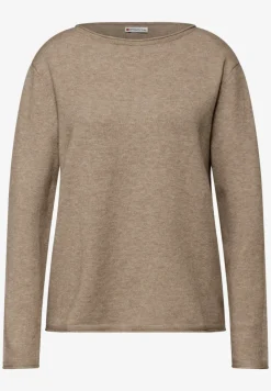Pullover mit gerolltem Saum