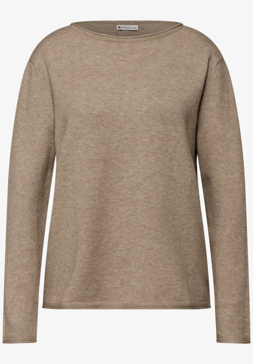 Pullover mit gerolltem Saum
