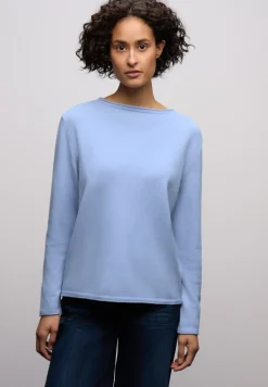 Pullover mit gerolltem Saum