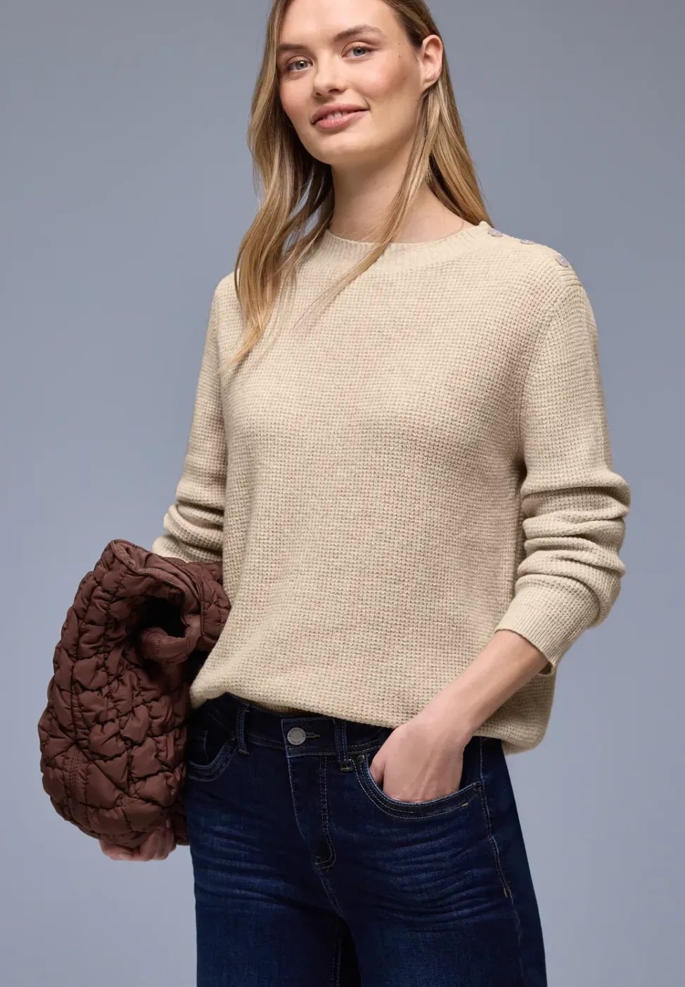 Pullover mit Knopfdetail