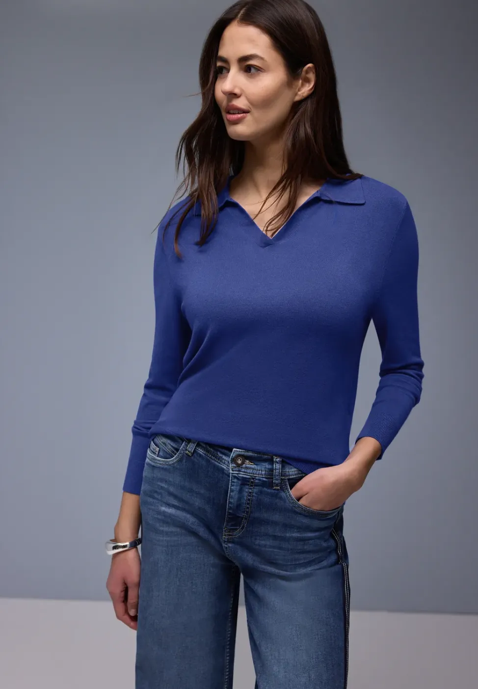 Pullover mit Polokragen