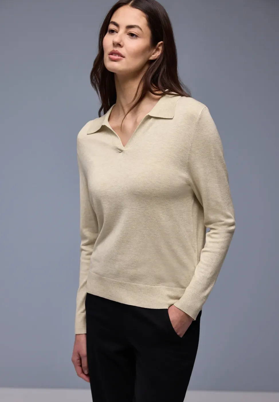 Pullover mit Polokragen